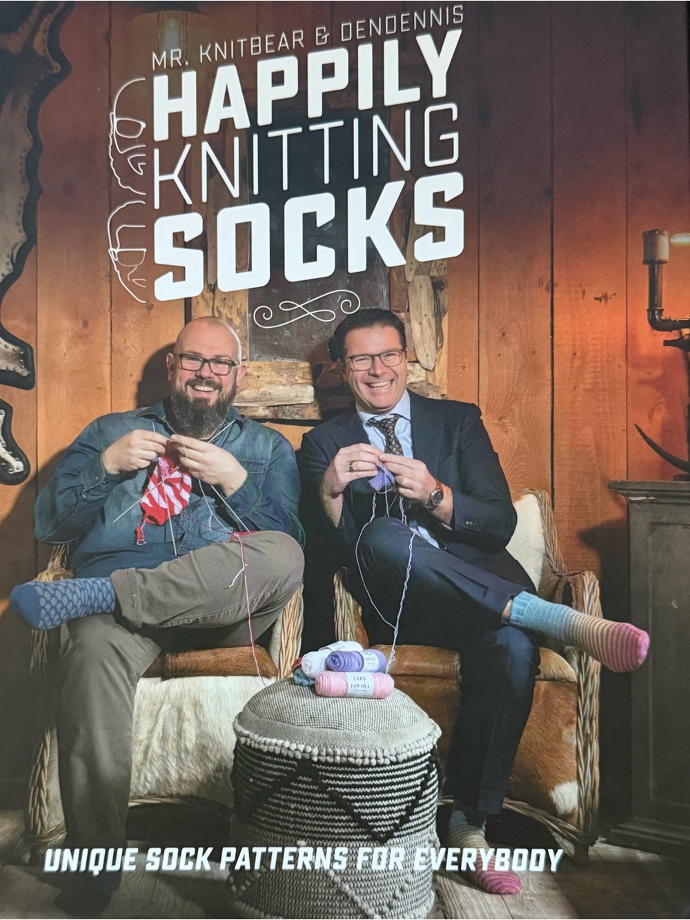 Happily Knitting Socks Hardcover Book — Unique Sock Patterns For Everyone